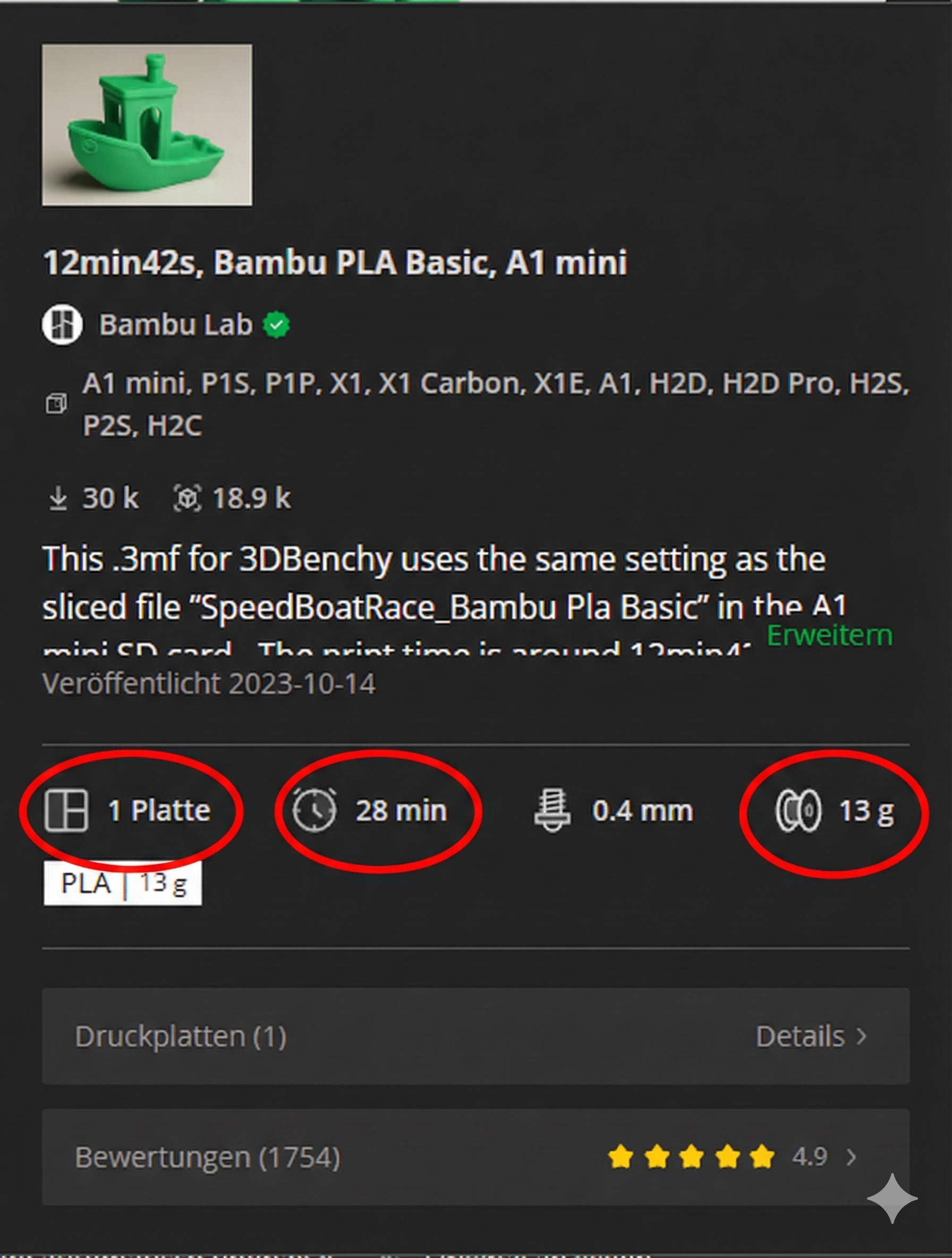 Anleitung: Parameter von Makerworld/Printables finden